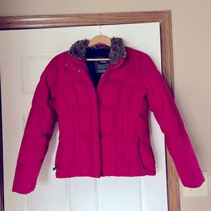 vintage Sz M Fushia Eddie Bauer Down jacket